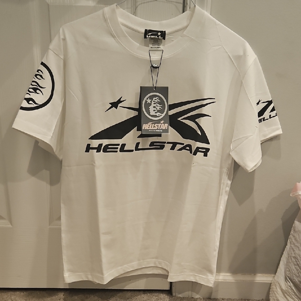 White Short Sleeve Tee with Graphic Design